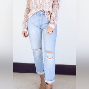 JBD light wash distressed jeans